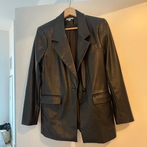 WeWoreWhat XS black vegan leather blazer